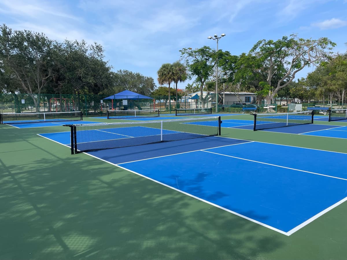 Catherine Strong Splash Park pickleball courts in Delray Beach, FL
